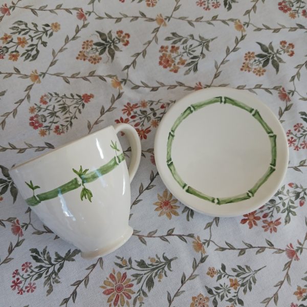 Juego 6 tazas Mug Bambú (con platito)